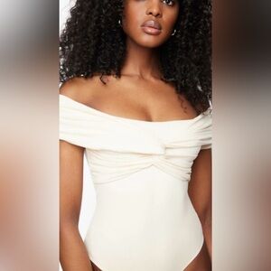 Dynamite Drape Shoulder Bodysuit